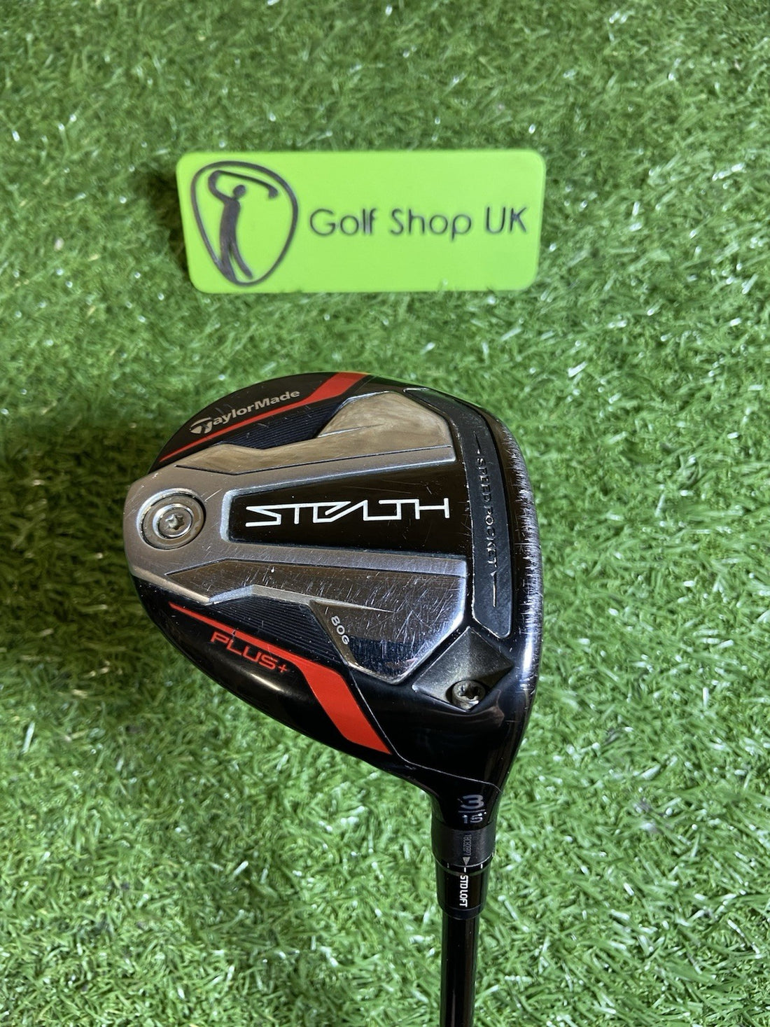 TAYLORMADE STEALTH PLUS #3 WOOD 15° HZRDUS RDX 6.0 STIFF FLEX SHAFT
